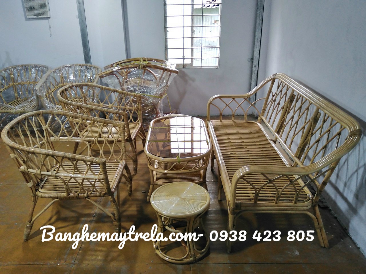 Sofa mây tre phòng khách